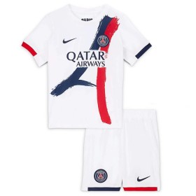 Virallinen pelipaita Paris Saint-Germain Kvaratskhelia 7 Vieras 2024-25 Lyhythihainen - Lasten ( + Lyhyet housut )